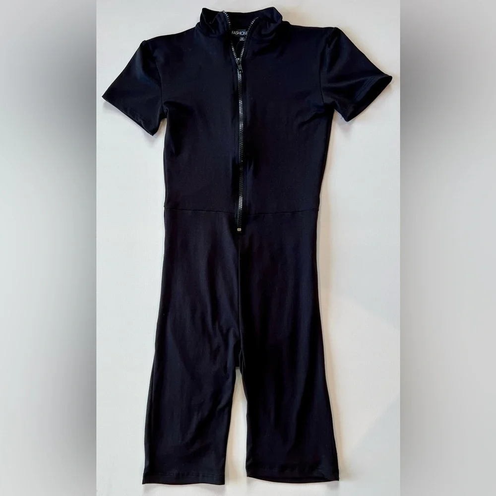 Fashion Nova NWT Black Baby Got Back Romper Small - Picture 1 of 9